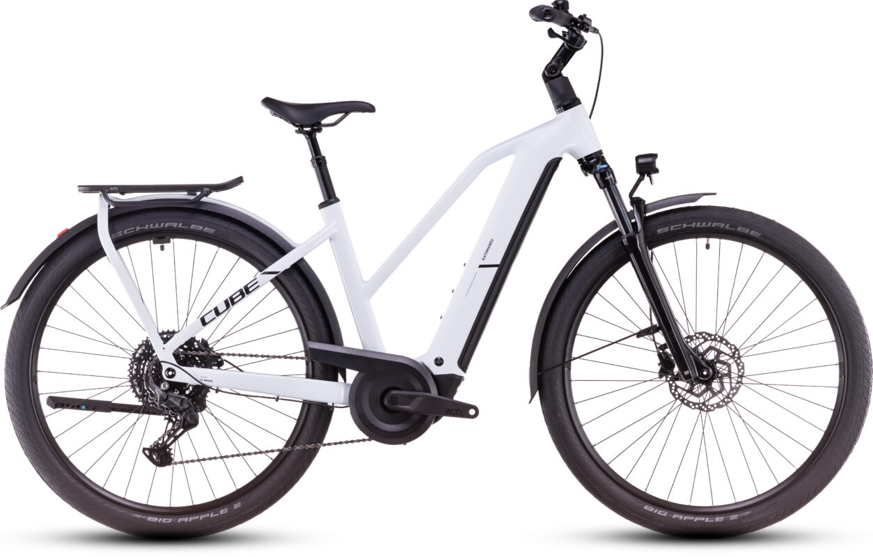 Cube Kathmandu Hybrid ONE 800 polarwhite´n´black – Cuadro semiabierto