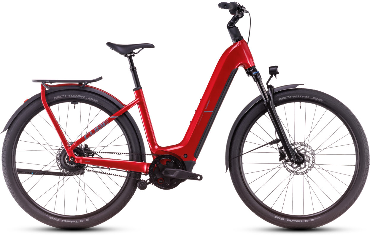 Cube Kathmandu Hybrid Comfort Pro 800 electricred´n´red – Cuadro abierto