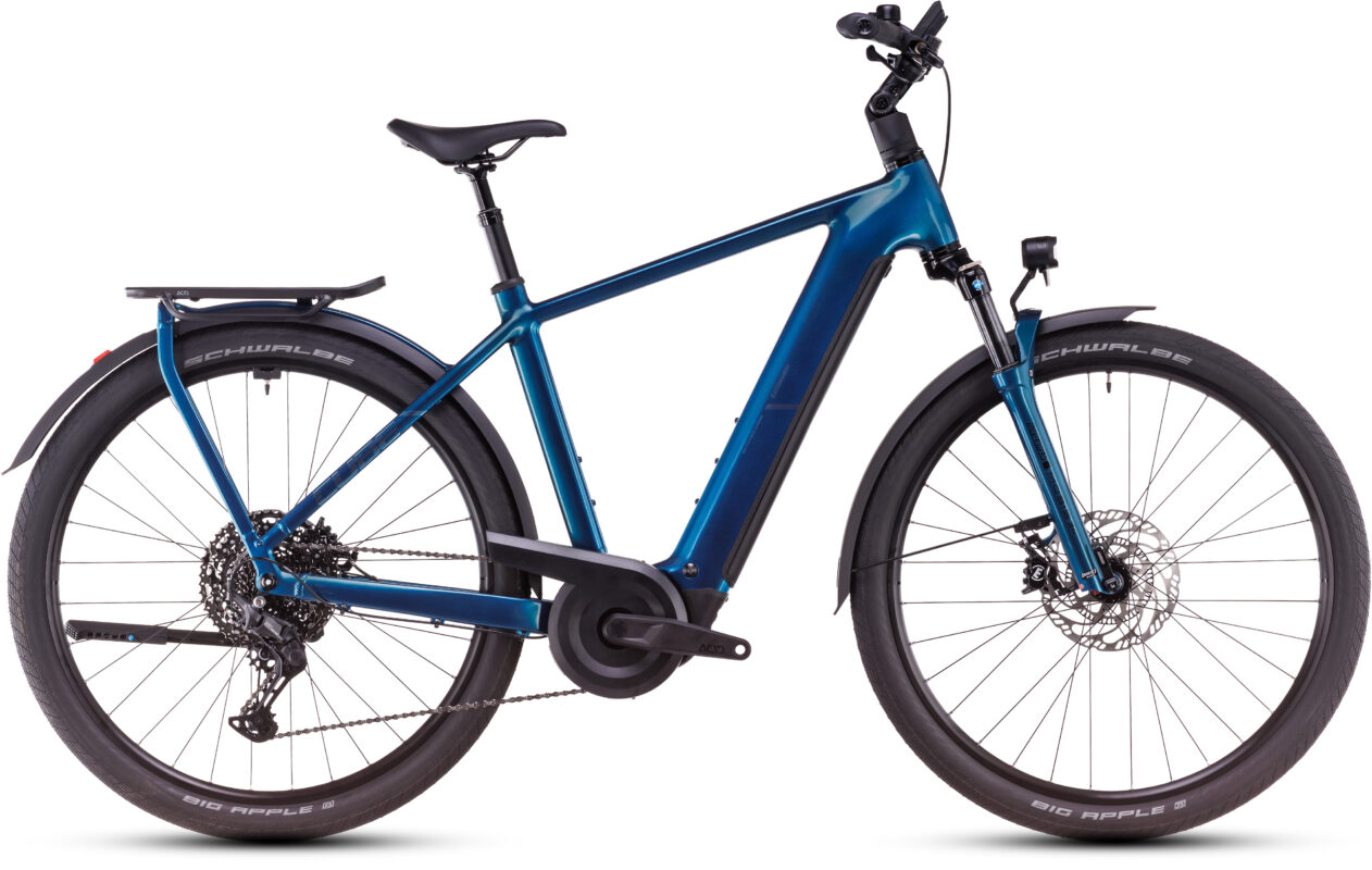 Cube Kathmandu Hybrid EX 800 electricblue´n´chrome – Barra alta