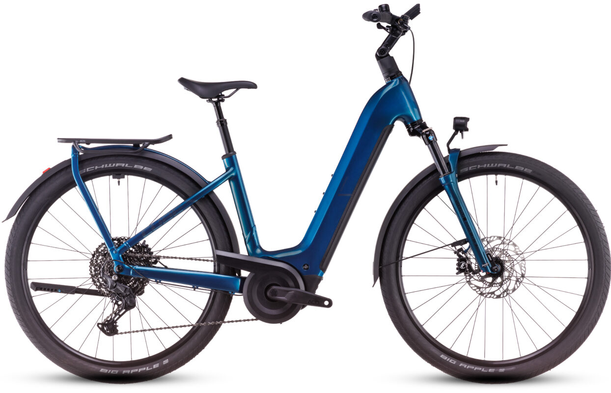 Cube Kathmandu Hybrid EX 800 electricblue´n´chrome – Cuadro abierto
