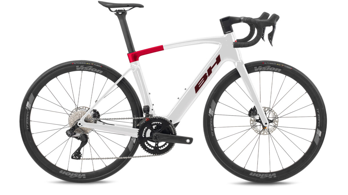 Ebike BH iRS1 CARBON white dark red red