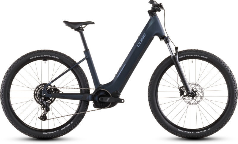 Cube Reaction Hybrid Performance 600 Wh indigoblue´n´reflex - Bicicleta Eléctrica de montaña 2026 Cuadro abierto