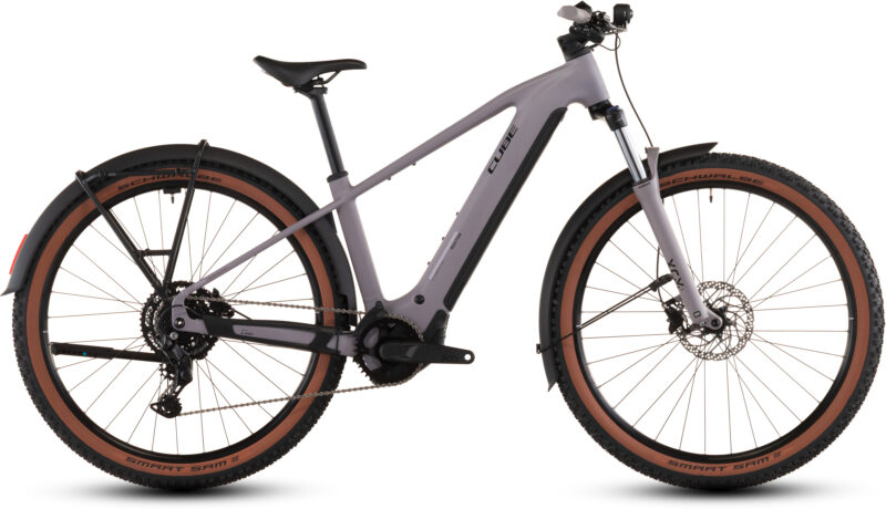 Cube Reaction Hybrid Performance 600 Wh FE plumgrey´n´black - Bicicleta Eléctrica de montaña 2026 Barra alta