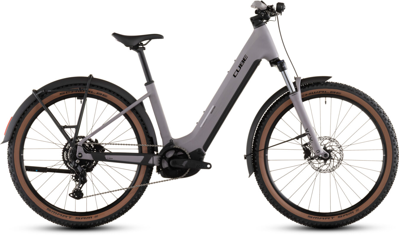 Cube Reaction Hybrid Performance 600 Wh FE plumgrey´n´black – Bicicleta Eléctrica de montaña 2026 Cuadro abierto