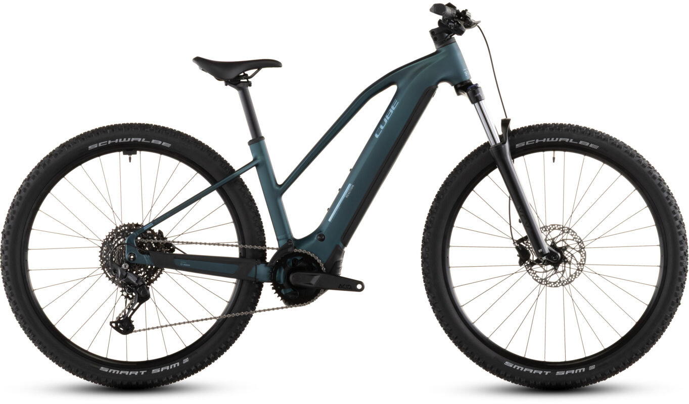 Cube Reaction Hybrid ONE 600 Wh royalgreen´n´prism – Bicicleta Eléctrica de montaña 2026 Cuadro semiabierto