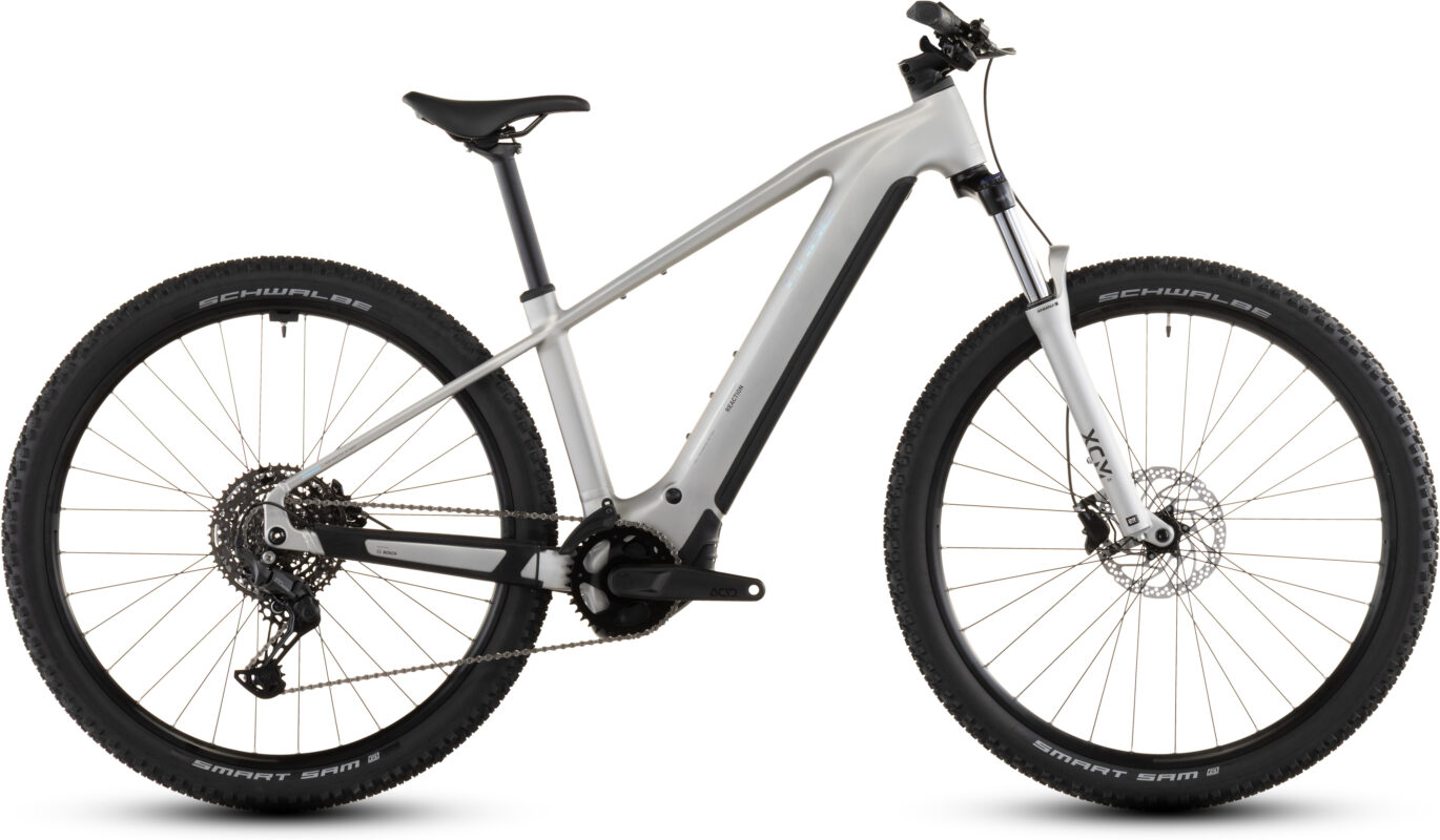 Cube Reaction Hybrid ONE 600 Wh sleekgrey´n´prism – Bicicleta Eléctrica de montaña 2026 Barra alta