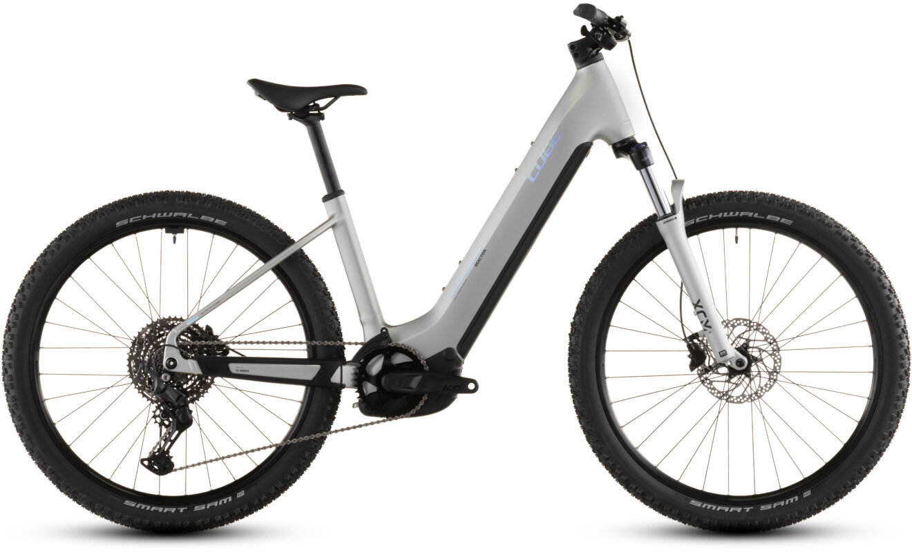Cube Reaction Hybrid ONE 600 Wh sleekgrey´n´prism – Bicicleta Eléctrica de montaña 2026 Cuadro abierto