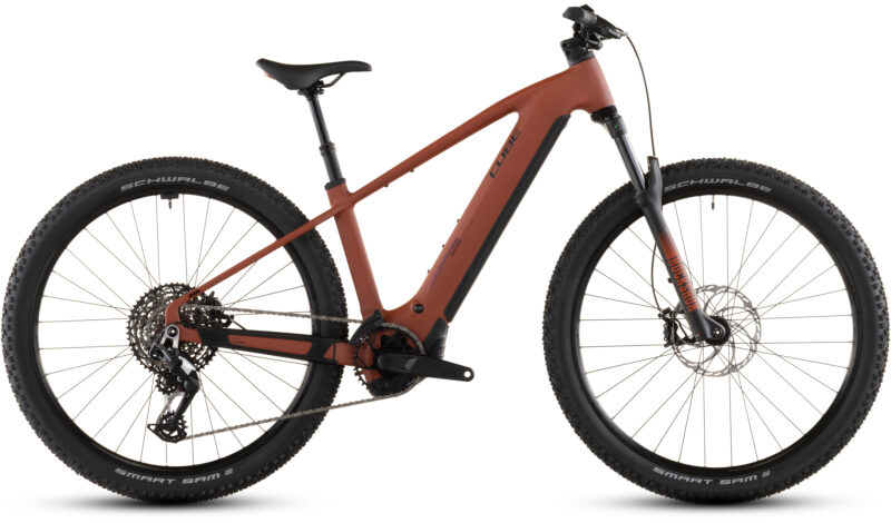Cube Reaction Hybrid Race 800 Wh amber´n´black - Bicicleta Eléctrica de montaña 2026 Barra alta