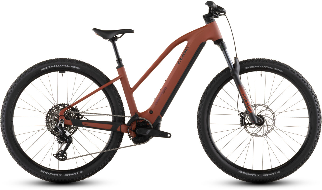 Cube Reaction Hybrid Race 800 Wh amber´n´black – Bicicleta Eléctrica de montaña 2026 Cuadro semiabierto