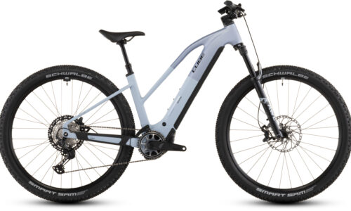Cube Reaction Hybrid SLX 800 Wh gauzegrey´n´iceblue - Bicicleta Eléctrica de montaña 2026 Cuadro semiabierto
