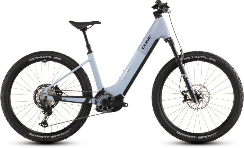 Cube Reaction Hybrid SLX 800 Wh gauzegrey´n´iceblue - Bicicleta Eléctrica de montaña 2026 Cuadro abierto