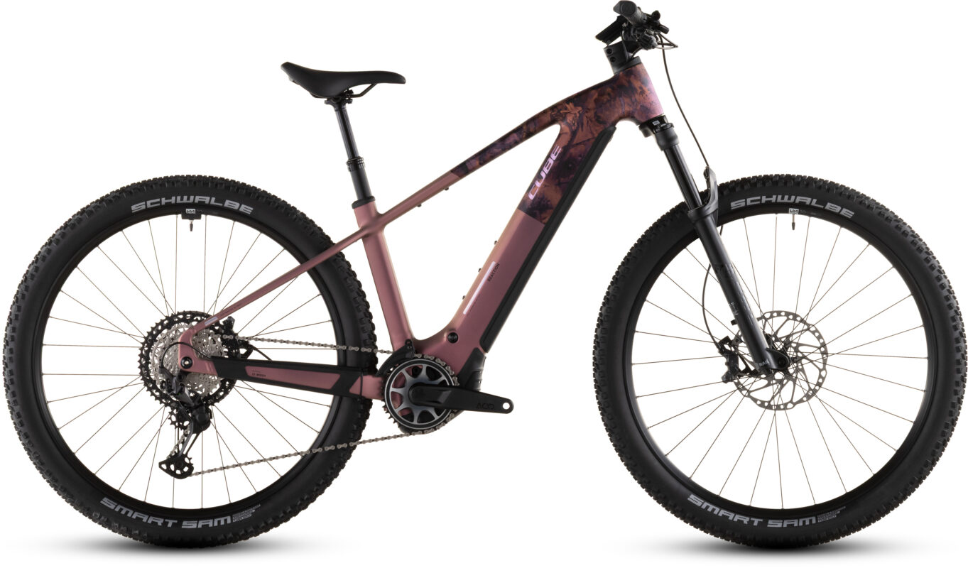 Cube Reaction Hybrid SLX 800 Wh shiftblush´n´art – Bicicleta Eléctrica de montaña 2026 Barra alta