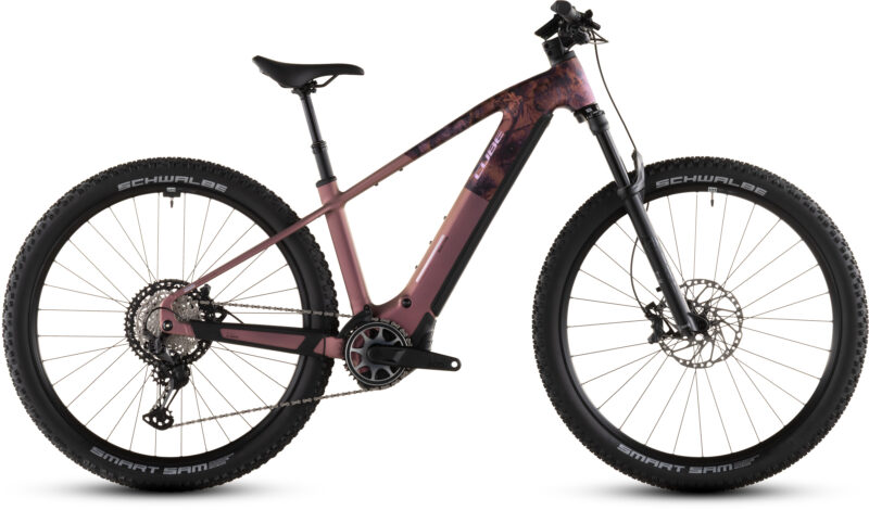 Cube Reaction Hybrid SLX 800 Wh shiftblush´n´art - Bicicleta Eléctrica de montaña 2026 Barra alta