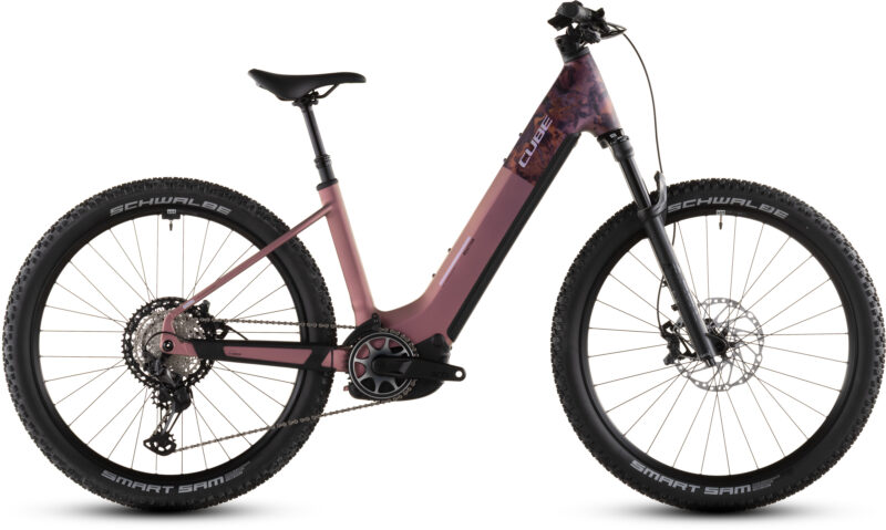 Cube Reaction Hybrid SLX 800 Wh shiftblush´n´art - Bicicleta Eléctrica de montaña 2026 Cuadro abierto