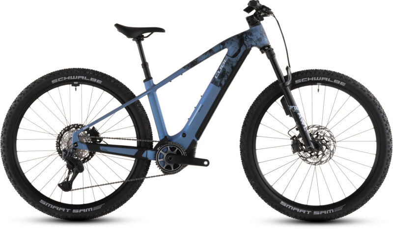 Cube Reaction Hybrid SLT 800 Wh hazeblue´n´fume - Bicicleta Eléctrica de montaña 2026 Barra alta