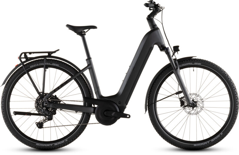 Cube Nuride Hybrid Performance 600 Wh slabgrey´n´black - Bicicleta Eléctrica Trekking 2026 Cuadro abierto
