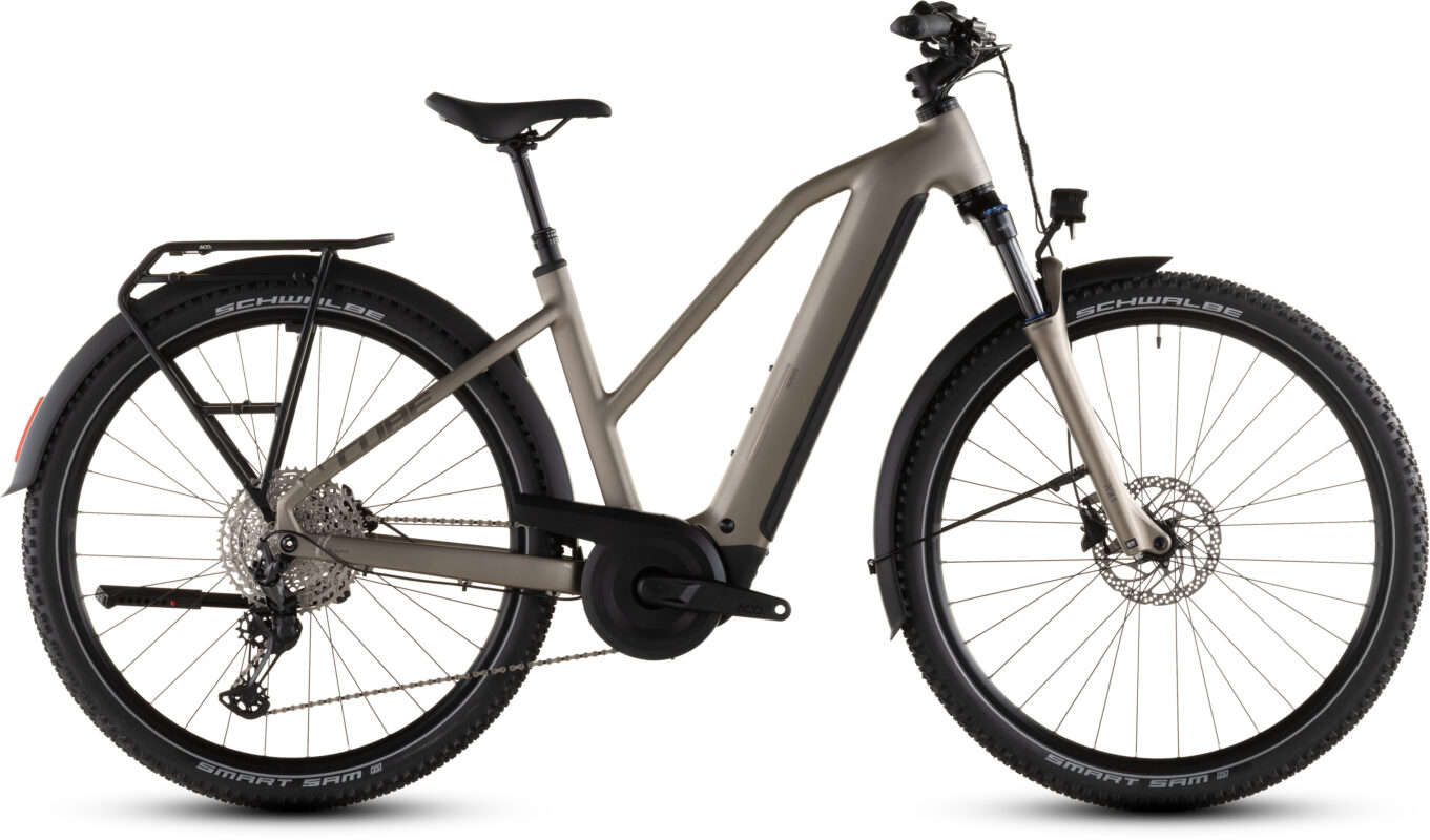 Cube Nuride Hybrid Pro 800 Wh flashstone´n´chrome – Bicicleta Eléctrica Trekking 2026 Cuadro semiabierto