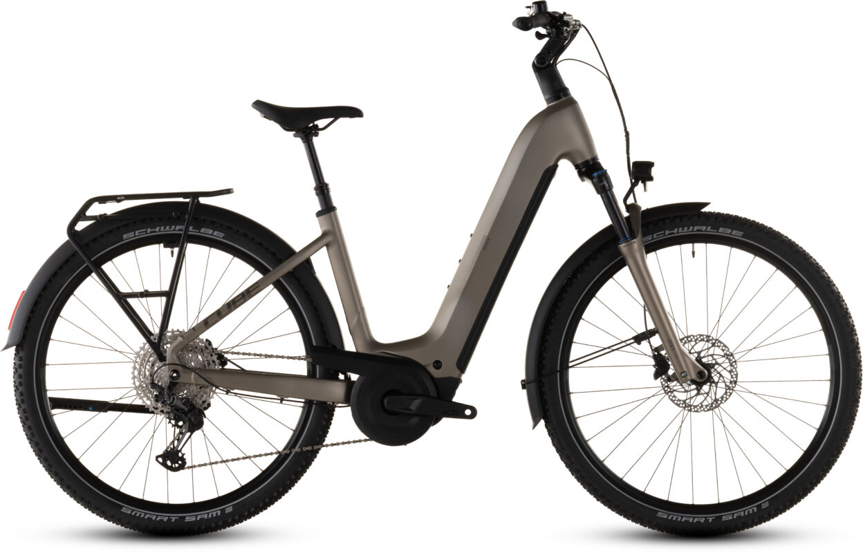 Cube Nuride Hybrid Pro 800 Wh flashstone´n´chrome – Bicicleta Eléctrica Trekking 2026 Cuadro abierto