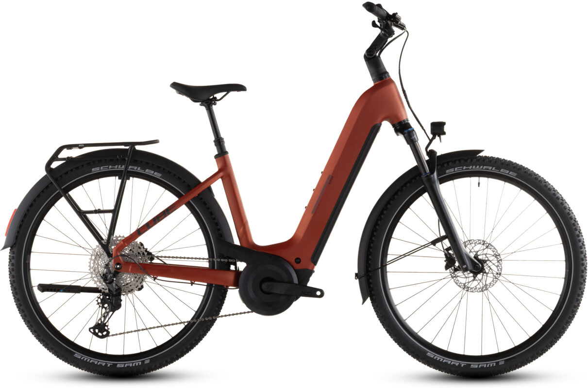Cube Nuride Hybrid Pro 600 Wh chilli´n´black – Bicicleta Eléctrica Trekking 2026 Cuadro abierto
