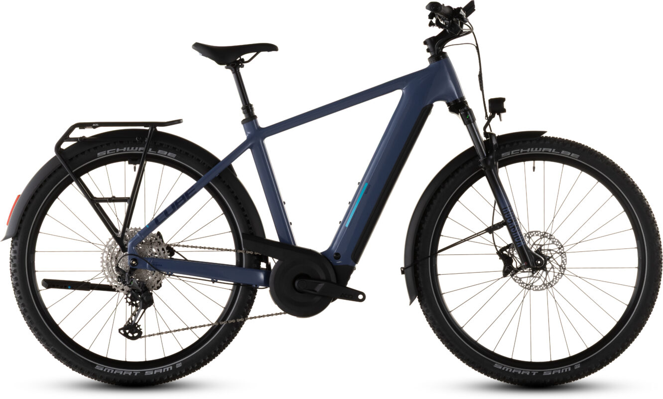 Cube Nuride Hybrid EXC 800 Wh jeansblue´n´blue – Bicicleta Eléctrica Trekking 2026 Barra alta