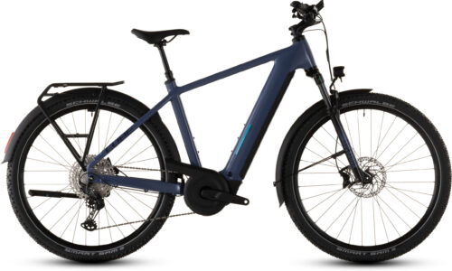 Cube Nuride Hybrid EXC 800 Wh jeansblue´n´blue - Bicicleta Eléctrica Trekking 2026 Barra alta