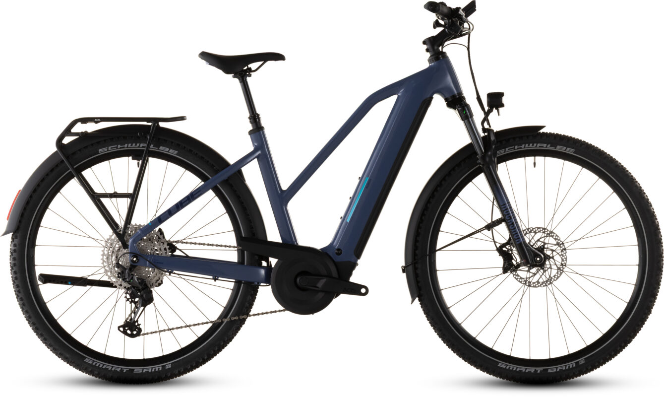 Cube Nuride Hybrid EXC 800 Wh jeansblue´n´blue – Bicicleta Eléctrica Trekking 2026 Cuadro semiabierto