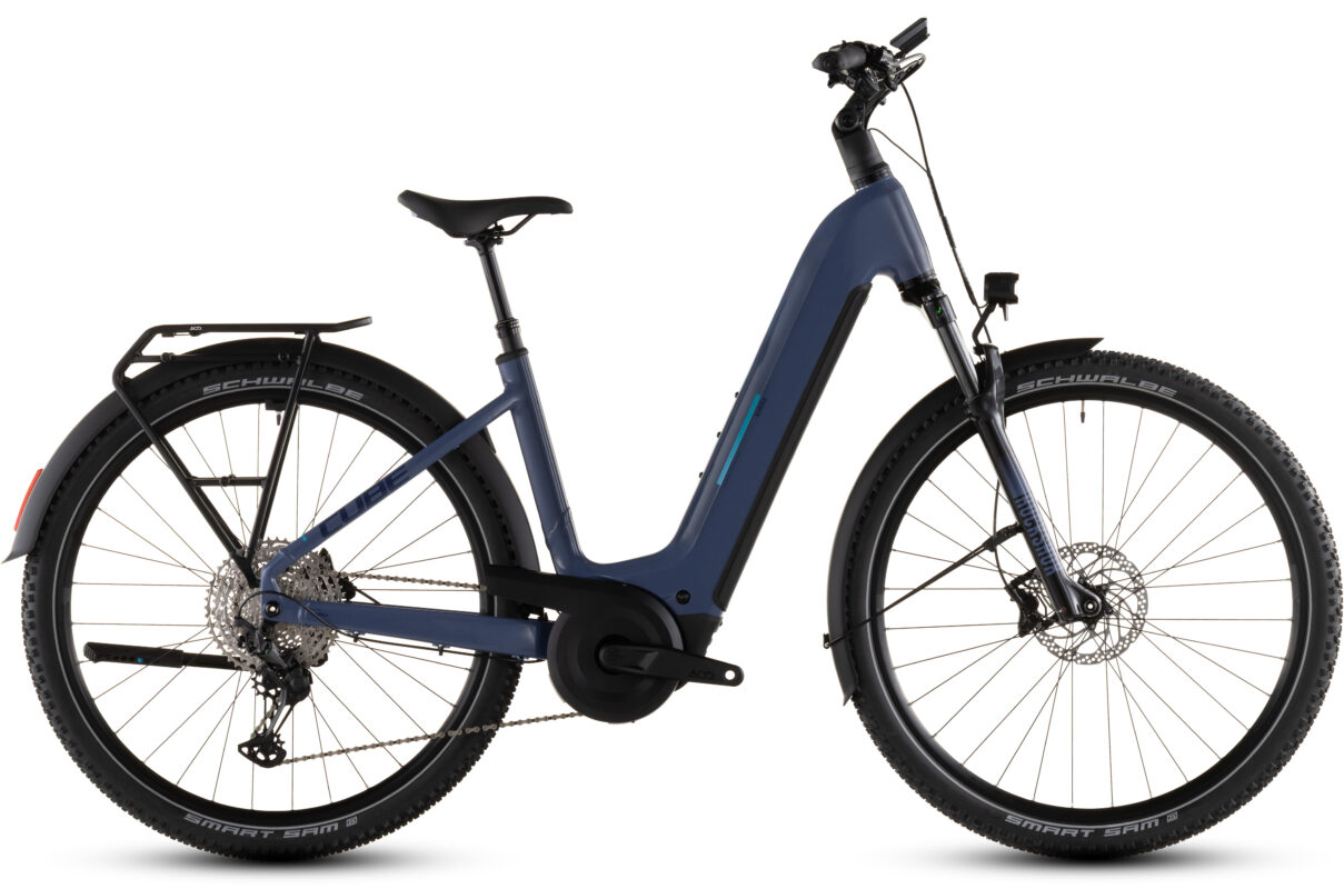Cube Nuride Hybrid EXC 800 Wh jeansblue´n´blue – Bicicleta Eléctrica Trekking 2026 Cuadro abierto