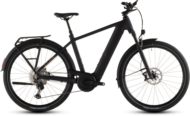 Cube Nuride Hybrid SLX 800 Wh black´n´gold - Bicicleta Eléctrica Trekking 2026 Barra alta