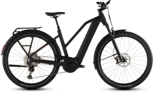 Cube Nuride Hybrid SLX 800 Wh black´n´gold - Bicicleta Eléctrica Trekking 2026 Cuadro semiabierto