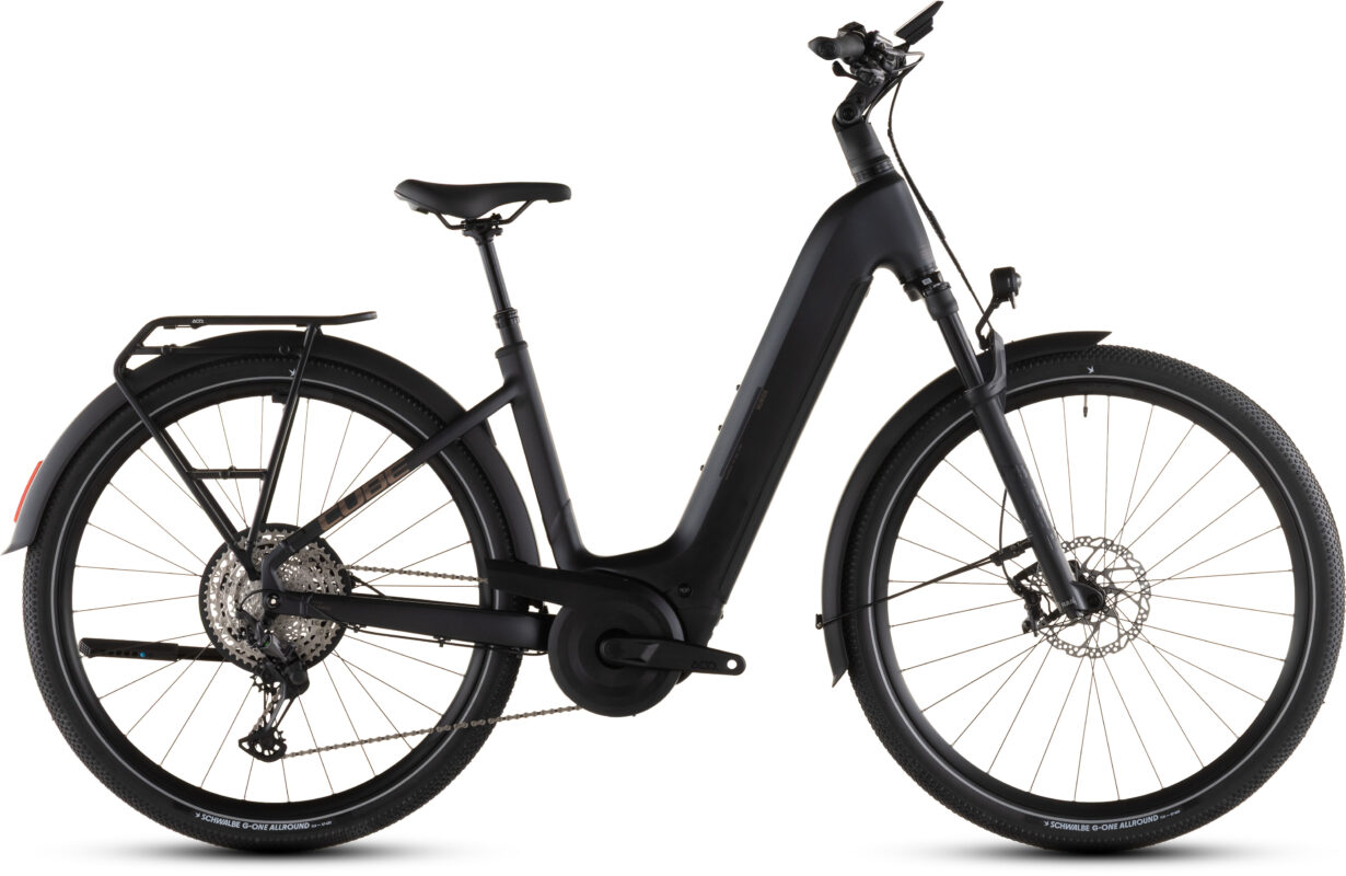 Cube Nuride Hybrid SLX 800 Wh black´n´gold – Bicicleta Eléctrica Trekking 2026 Cuadro abierto