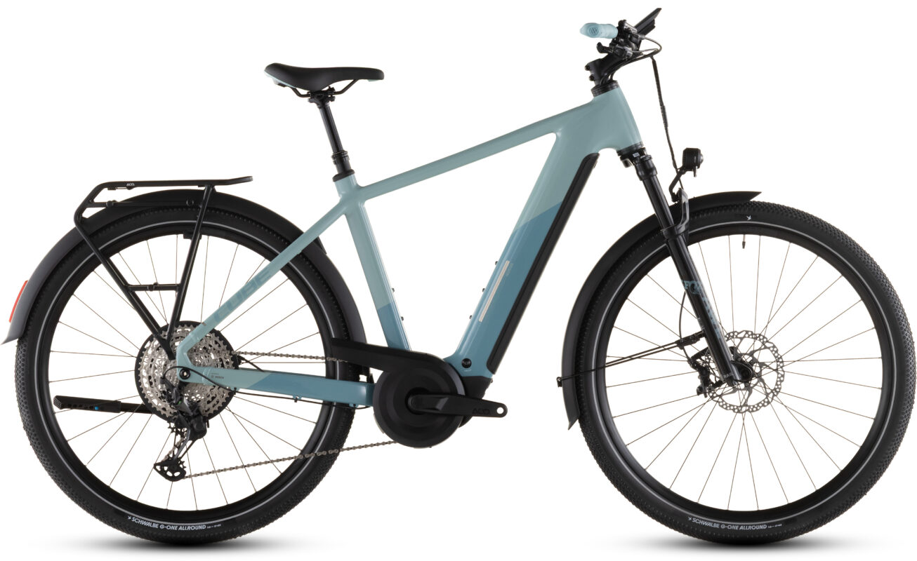 Cube Nuride Hybrid SLX 800 Wh skylight´n´arubablue – Bicicleta Eléctrica Trekking 2026 Barra alta
