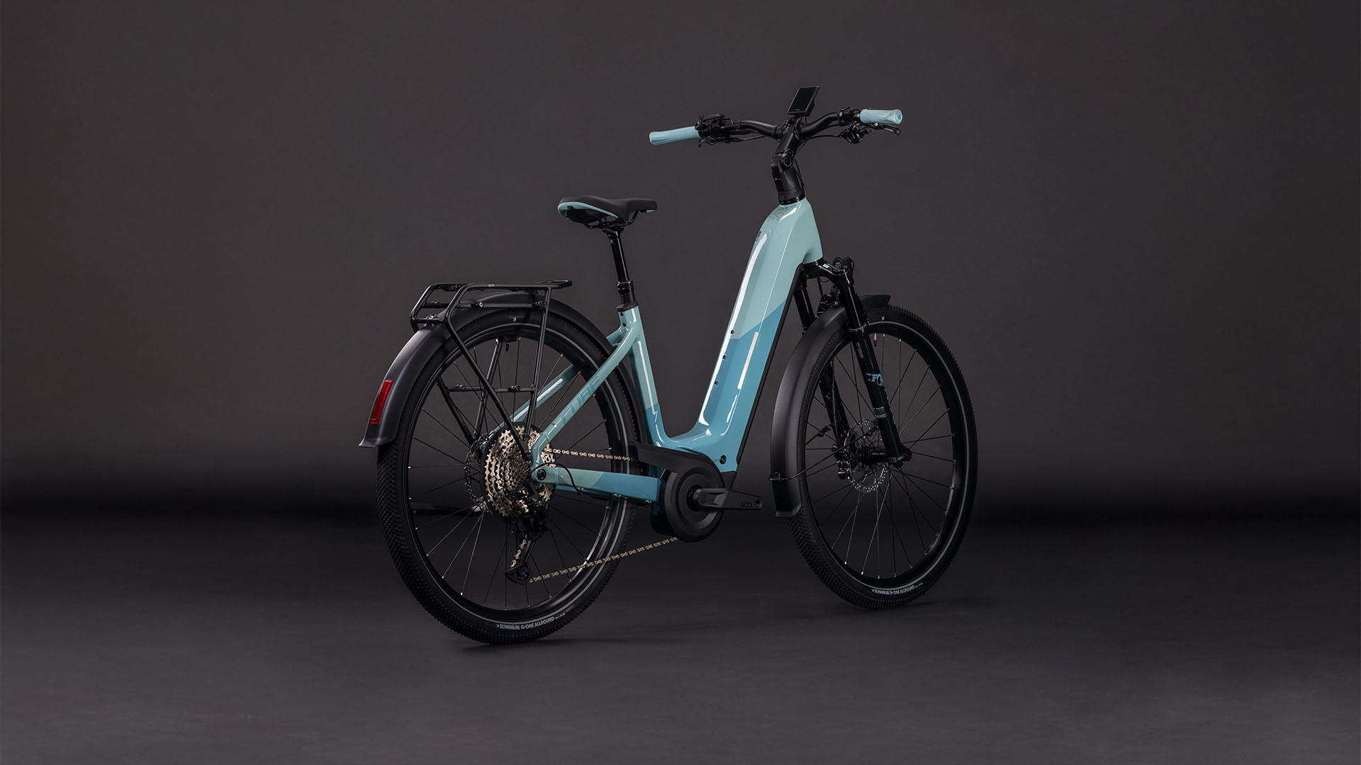 Cube Nuride Hybrid SLX 800 Wh skylight´n´arubablue – Bicicleta Eléctrica Trekking 2026 Cuadro abierto ebike.es Gran tienda de bicicletas eléctricas en España 6 Cube Nuride Hybrid SLX 800 Wh skylight´n´arubablue - Bicicleta Eléctrica Trekking 2026 Cuadro abierto - Imagen 2