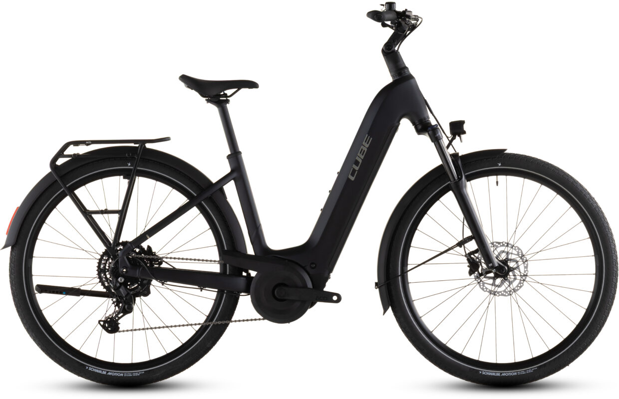 Cube Touring Hybrid ONE 600 Wh coal´n´chrome – Bicicleta Eléctrica Trekking 2026 Cuadro abierto