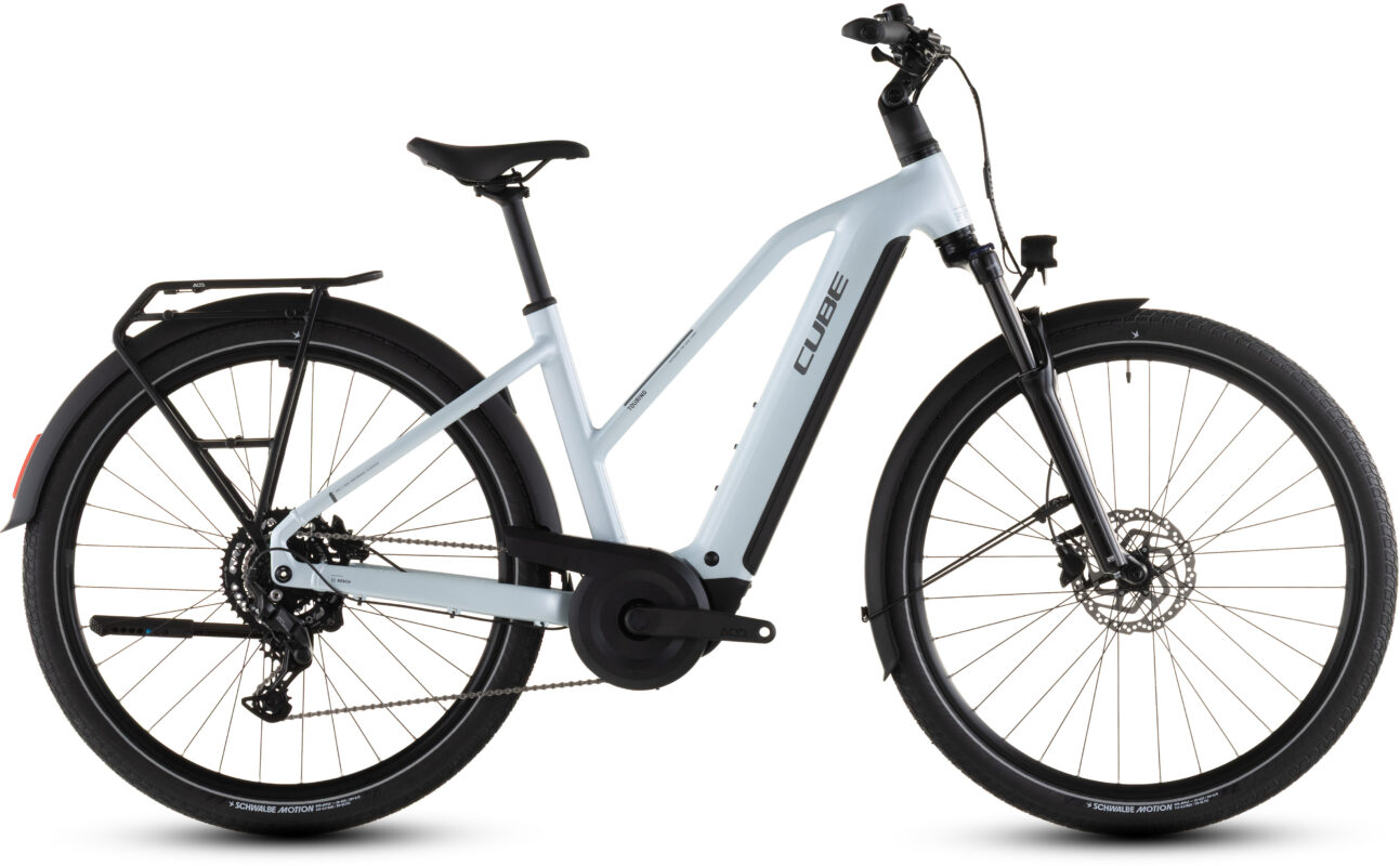 Cube Touring Hybrid ONE 600 Wh glacier´n´reflex – Bicicleta Eléctrica Trekking 2026 Cuadro semiabierto