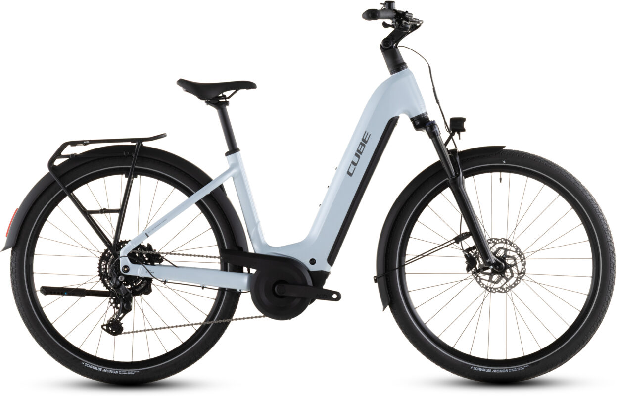 Cube Touring Hybrid ONE 600 Wh glacier´n´reflex – Bicicleta Eléctrica Trekking 2026 Cuadro abierto