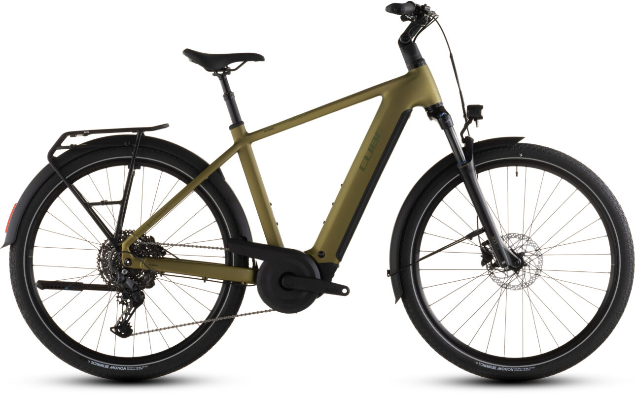 Cube Touring Hybrid Pro 800 Wh goldenlime´n´black – Bicicleta Eléctrica Trekking 2026 Barra alta