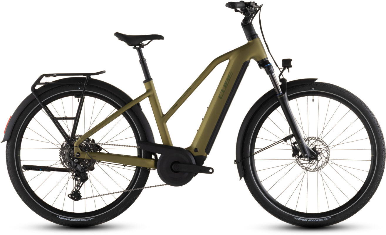 Cube Touring Hybrid Pro 800 Wh goldenlime´n´black – Bicicleta Eléctrica Trekking 2026 Cuadro semiabierto