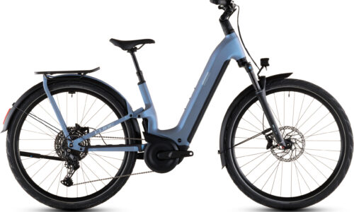 Cube Kathmandu Hybrid ONE11 HPC Pro 800 Wh hazeblue´n´blue Cuadro Abierto- Bicicleta Eléctrica Trekking 2026