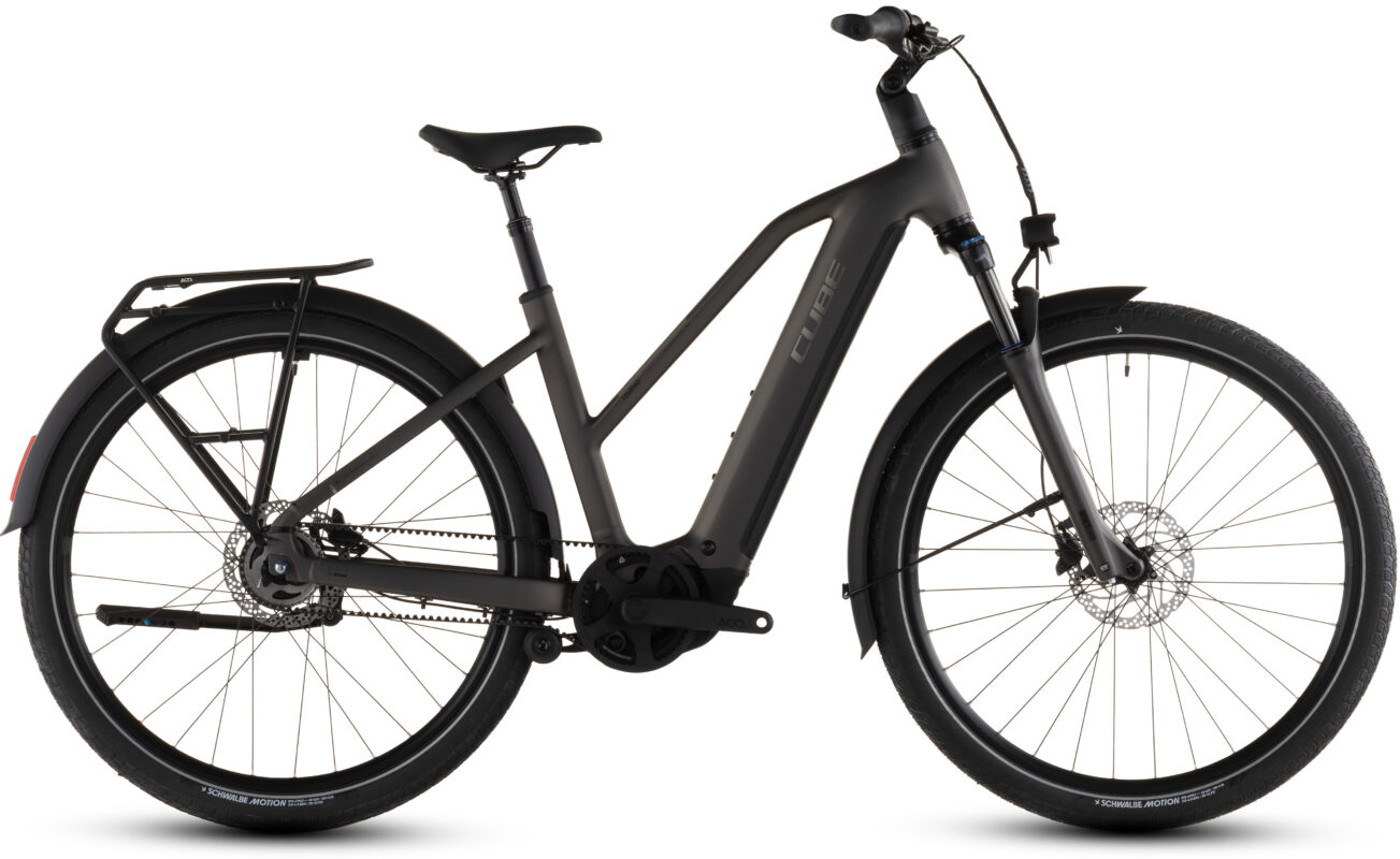 Cube Touring Hybrid Comfort SLX 800 Wh charcoal´n´chrome – Bicicleta Eléctrica Trekking 2026 Cuadro semiabierto