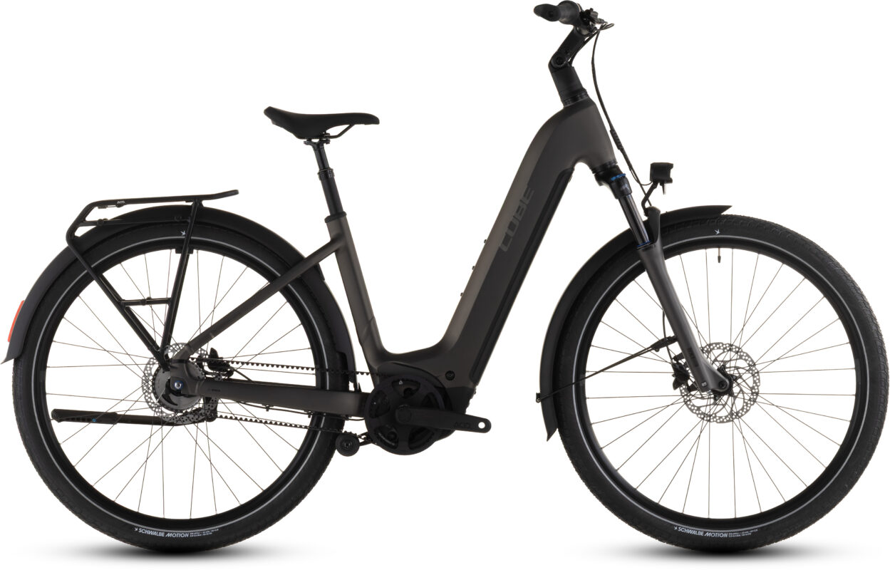 Cube Touring Hybrid Comfort SLX 800 Wh charcoal´n´chrome – Bicicleta Eléctrica Trekking 2026 Cuadro abierto