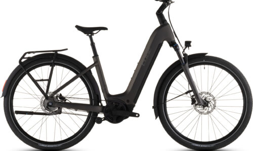 Cube Touring Hybrid Comfort SLX 800 Wh charcoal´n´chrome - Bicicleta Eléctrica Trekking 2026 Cuadro abierto