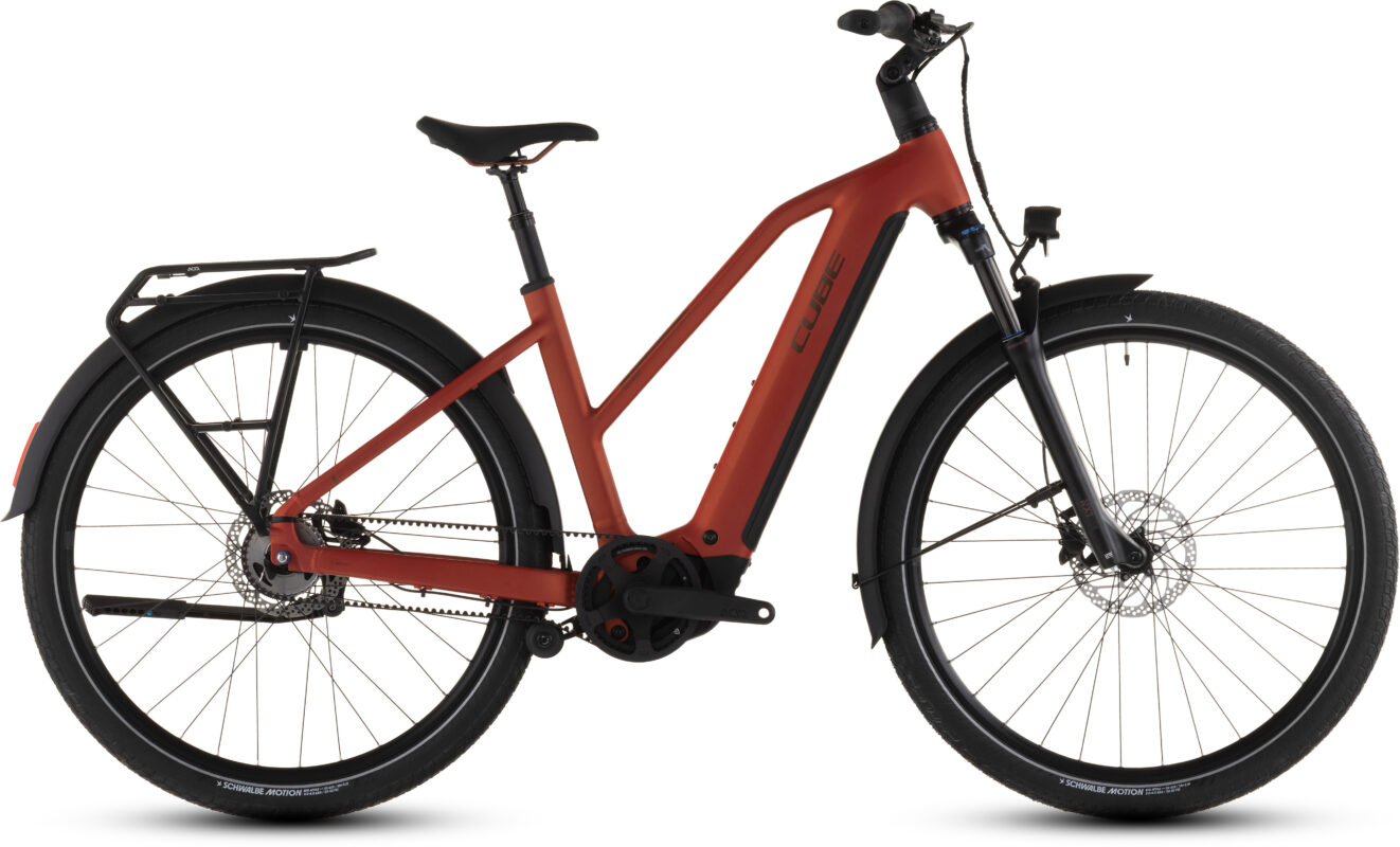 Cube Touring Hybrid Comfort SLX 800 Wh chilli´n´chrome – Bicicleta Eléctrica Trekking 2026 Cuadro semiabierto