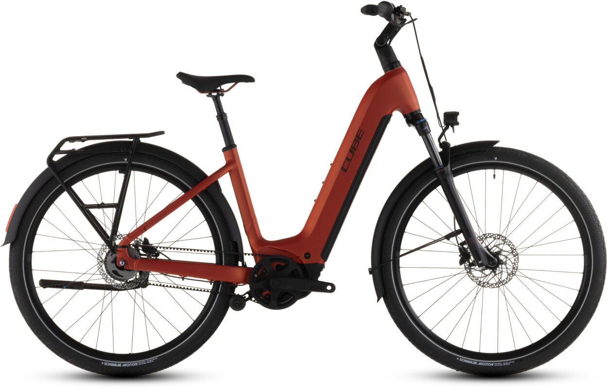 Cube Touring Hybrid Comfort SLX 800 Wh chilli´n´chrome – Bicicleta Eléctrica Trekking 2026 Cuadro abierto