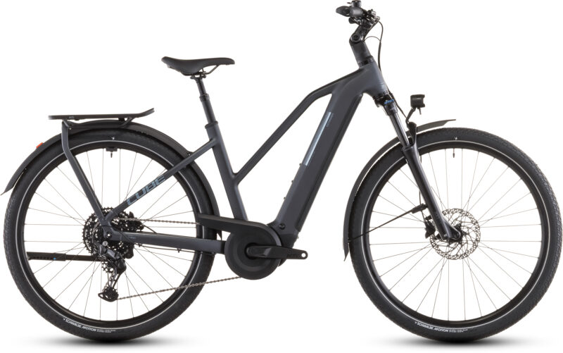 Cube Kathmandu Hybrid ONE 800 Wh metallicgrey´n´grey - Bicicleta Eléctrica Trekking 2026 Cuadro semiabierto