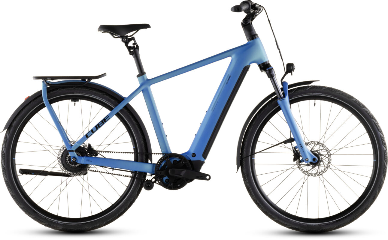 Cube Kathmandu Hybrid Comfort Pro 800 Wh azure´n´black – Bicicleta Eléctrica Trekking 2026 Barra alta