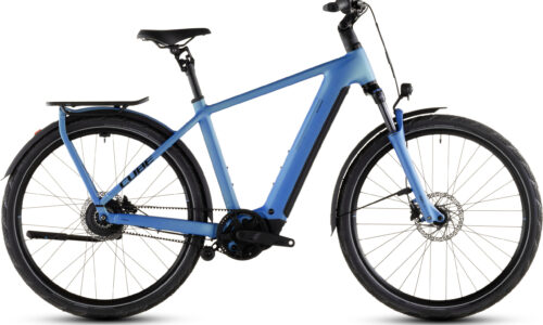 Cube Kathmandu Hybrid Comfort Pro 800 Wh azure´n´black - Bicicleta Eléctrica Trekking 2026 Barra alta