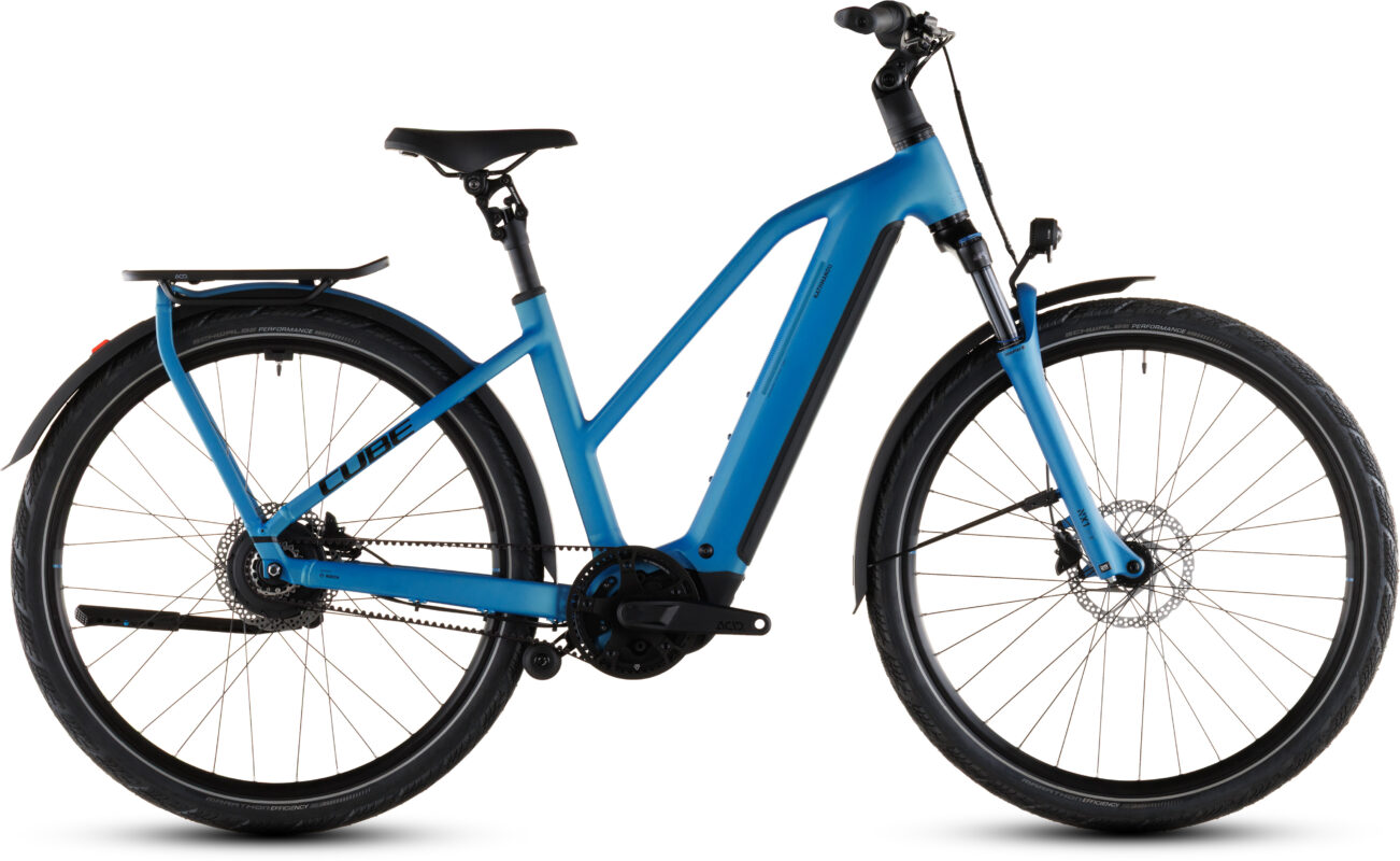 Cube Kathmandu Hybrid Comfort Pro 800 Wh azure´n´black – Bicicleta Eléctrica Trekking 2026 Cuadro semiabierto