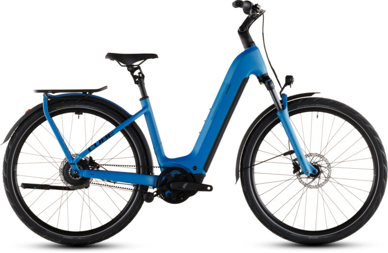 Cube Kathmandu Hybrid Comfort Pro 800 Wh azure´n´black - Bicicleta Eléctrica Trekking 2026 Cuadro abierto