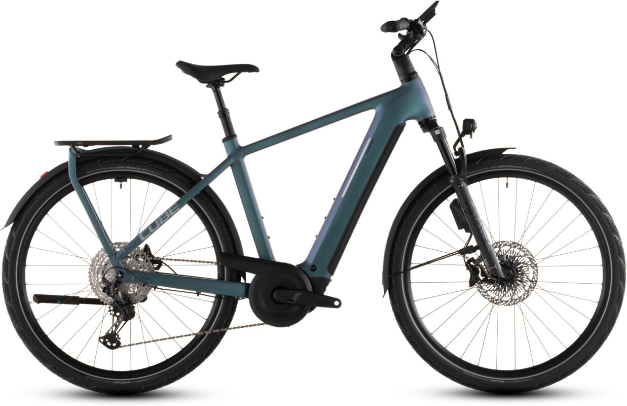 Cube Kathmandu Hybrid EXC 800 Wh smaragdgrey´n´prism – Bicicleta Eléctrica Trekking 2026 Barra alta