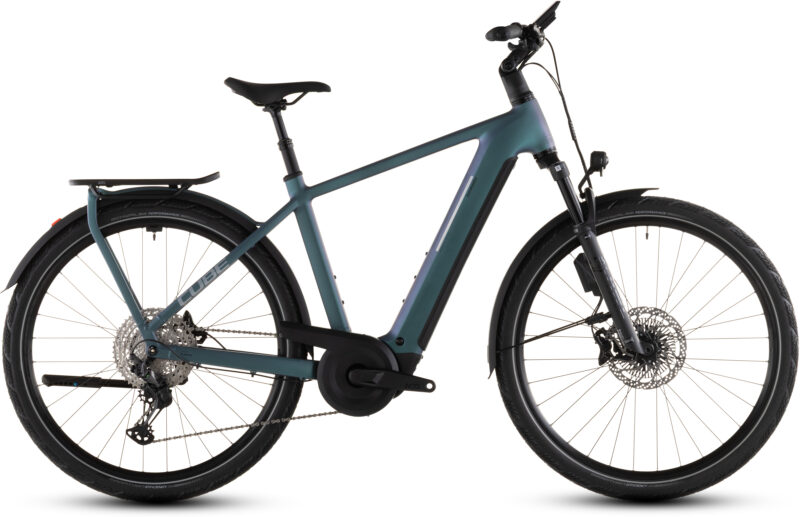 Cube Kathmandu Hybrid EXC 800 Wh smaragdgrey´n´prism - Bicicleta Eléctrica Trekking 2026 Barra alta